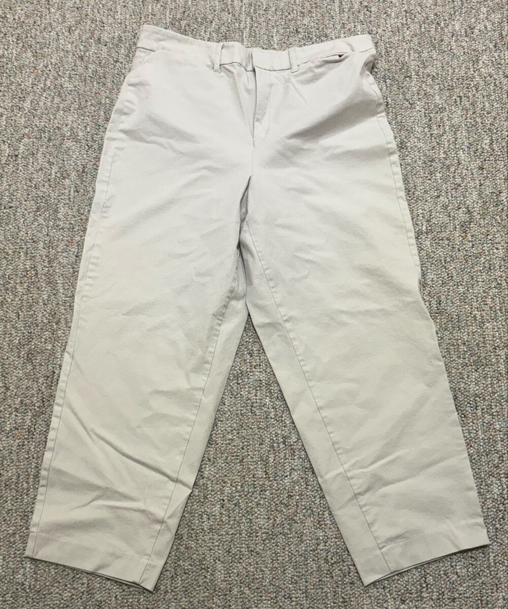 Old Navy Khaki High Rise Pixie Straight Never Fade Capris Women Size 14